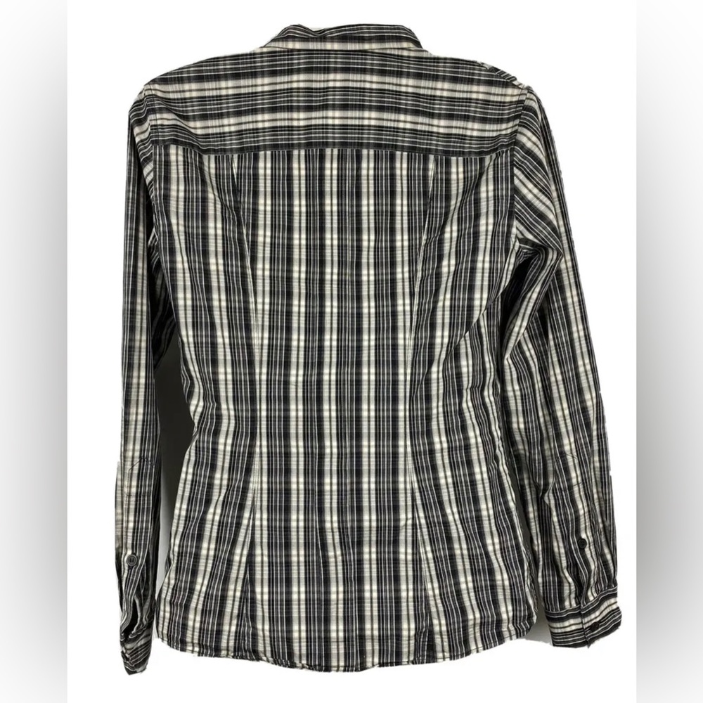 Country Road Women’s Blouse Top Long Sleeve Plaid Gingham Tie Neck Size XS 6 - Picture 2 of 8